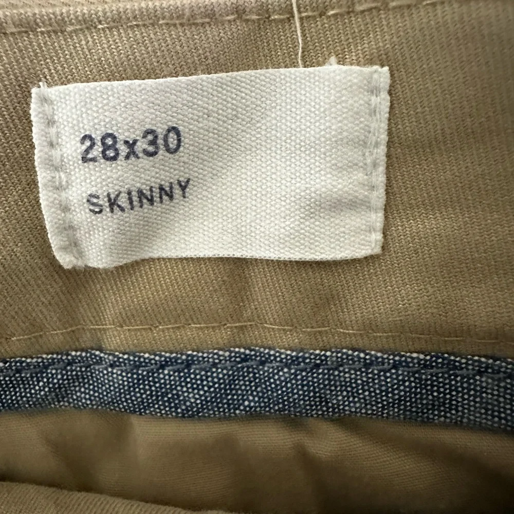 Gap Skinny Leg Stretch Mid Rise Pants 28x30 Khaki Men's (School Uniform Style)